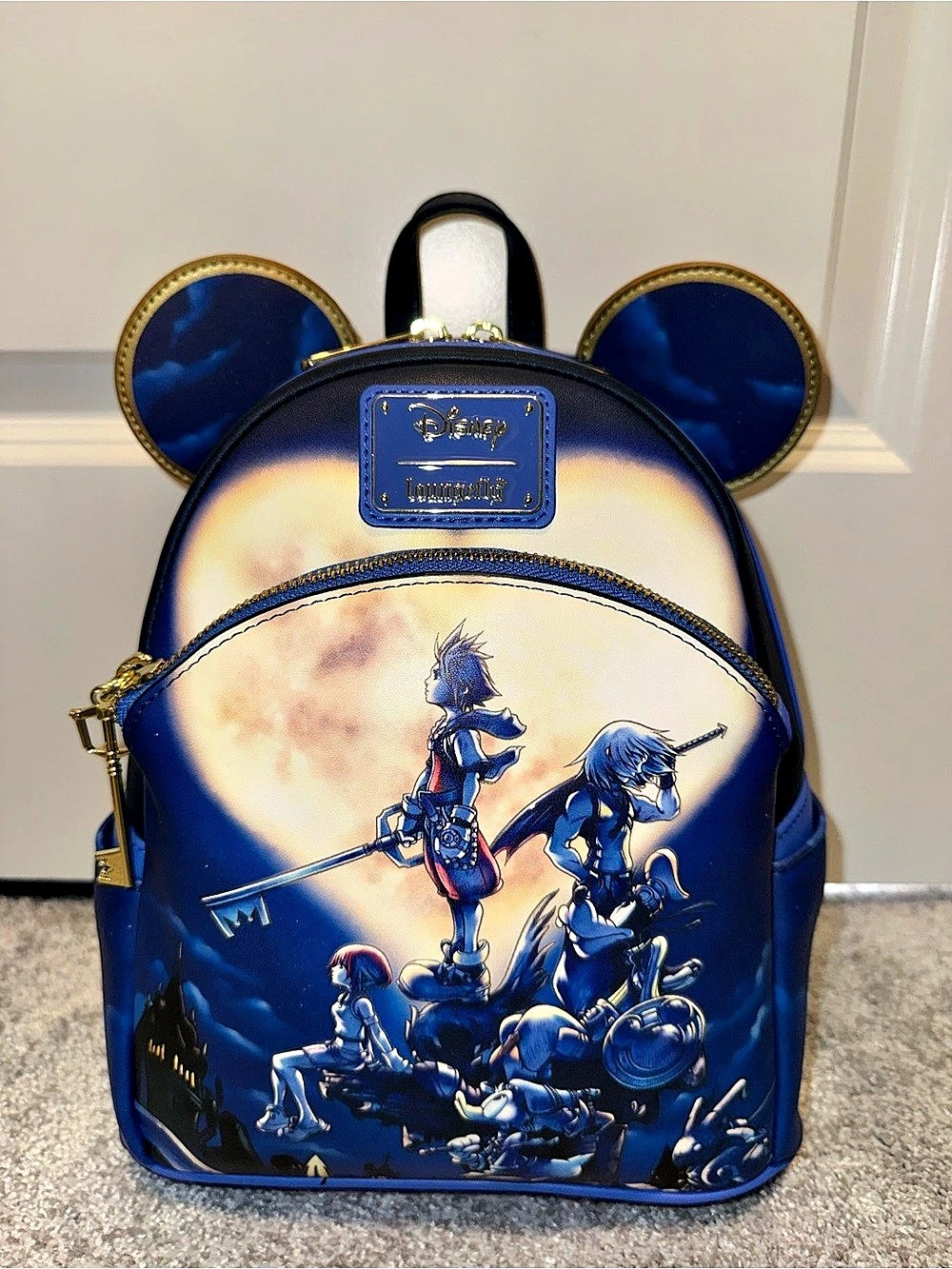 Loungefly Disney Kingdom Hearts Mickey Mini Backpack Blue & Black